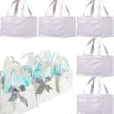 10" x 7" x 6" Small Canvas Tote Bags Personalized Mini Gift Bag DIY Crafts Blank ReuseableTote Bags Bulk