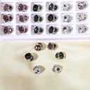 3D Stacked Rhinestone Nail Charms Luxury Multi Crystal Nail Art Jewelry for DIY Nail Art Design Decorations, Crafts, and Accessories (6 Colors 8 Pieces Each)