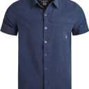 Spyder Mens Short Sleeve Button Down Shirts - Lightweight Stretch Casual Collared Dress Shirts for Men Travel Office Workwear (M)