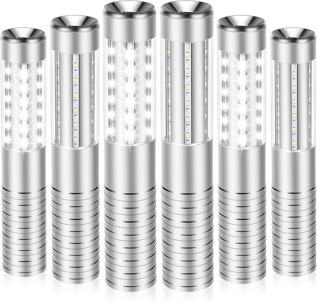 Bottle Service Light 6 Pack, Rechargeable LED Strobe Baton Lights, Reusable LED Champagne Bottle Handheld Lighting Topper for Bar Nightclub Concert Event Outdoor
