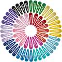 BetyBedy 60 Pcs Hair Barrettes, Non-Slip Hair Clips, 2 Inch Metal Hairpins Accessories for Toddlers, Girls, Kids, Teens, Women (15 Assorted Colors)