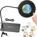 ARTDOT 10X Magnifying Glass with Light and Stand, 144 LEDs Desk Lamp with 5 Color Temperatures and 9 Levels Adjustable Brightness for Diamond Painting Accessories Crafts Reading Hobbies Close Work