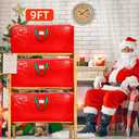 2 x KRYSTY Durable Large Christmas Tree Storage Bag,Fits Up to 9 ft Artificial Trees,Heavy Duty Zipper&Reinforced Handles For Christmas Tree Bag,Protects Against Dust,Moisture & Damage,Red