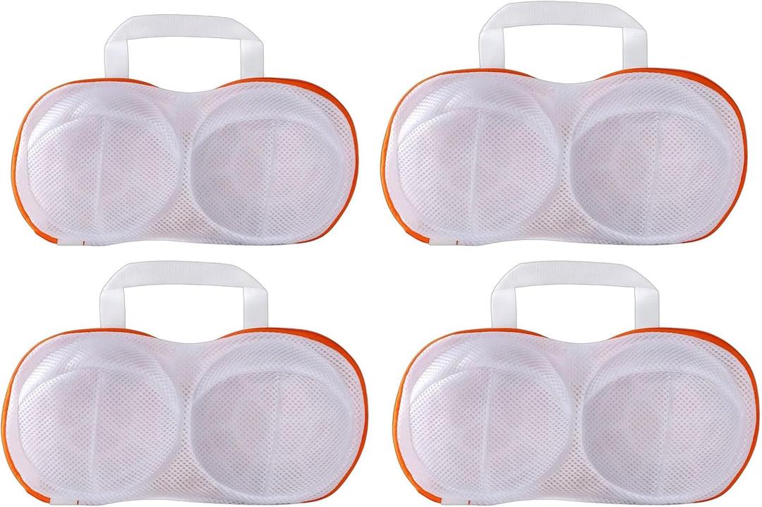 4Pcs Bra Mesh Laundry Bags for Delicates with Premium Zipper Bra Washing Bag for LaundryLingerie Bags for Washing Delicates underwear Support Frame Design,integrated washing and care
