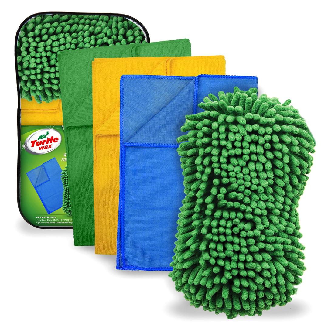 Turtle Wax Extendable Flexible Microfiber Duster And 3 Microfiber Cloth