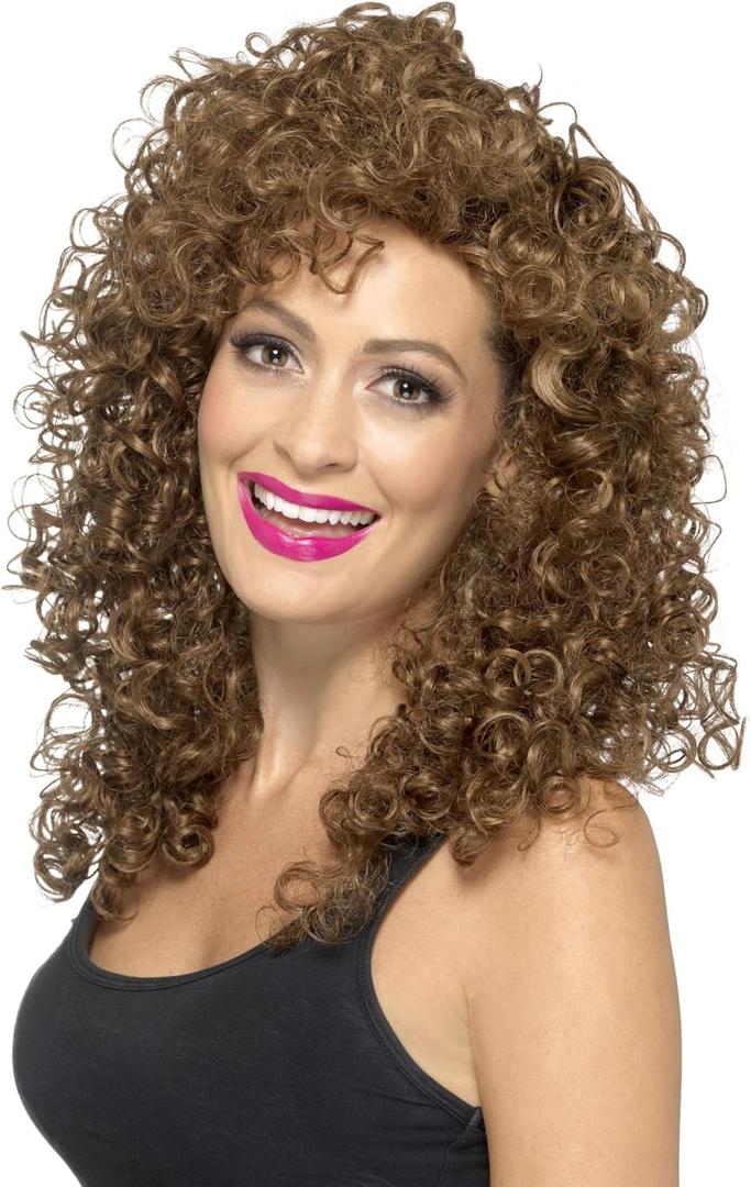 Smiffy's Women's Boogie Babe Wig Blonde Long Curly