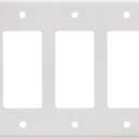 3 x Leviton 3-Gang Decora/GFCI Device Wallplate, 80611-W, White