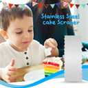 9 Inch Stainless Steel Cake Scraper, Cake Decorating Tools Sided Patterned Edge Stripe Smoother Frosting Scraper Decorating Comb for Mousse Butter Cream Tall Cake Pastry Decoration (SC-2)