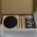 Wooden Rotating Jewelry Display Stand with Removable 48 Hooks Advertising Board, For Earring Cards Necklace Bracelet Keychain Jewelry Organizer For Selling For Vendor Events (Brown)