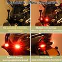 8PCS Wireless LED Strobe Lights with Remote Control, Upgraded to 350 mAh USB Rechargeable 8-Color High Brightness Waterproof Anti-Collision Warning Lights for Car, Motorcycle, Drone, Truck, Bike