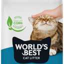 WORLD'S BEST CAT LITTER Multiple Cat Lotus Blossom Scented 32-Pounds - Natural Ingredients, Quick Clumping, Flushable, 99% Dust Free & Made in USA - Floral Fragrance & Long-Lasting Odor Control