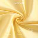 NTBAY Zippered Silk Satin Toddler Pillowcases - 2 Pack Hidden Zipper 13x18 Pillowcases - Luxury and Silky Baby Travel Pillow Covers, Yellow