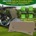 Cartalia Golf Cart Foldable Windshield 3/16" (5MM) Thicken Only Fits Club Car Precedent 2004+, Tempo 2017+, Onward 2017+, 1"×1" Struts Rail Front Folding Acrylic Windshield Replacement - Tinted