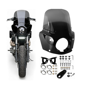 Motorcycle Fairing 5.75" Headlight Fairing with 13" Motorcycle Windshield 39mm Mounting Hardware(Narrow-Glide) for Harley Sportster 1100 1200 Iron 883(Smoke)