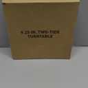 LAMU 2 Pack 2 Tier Lazy Susan Turntable Organizer 9.25'' Rotating Spice Rack Organization for Cabinet, Kitchen, Pantry, Countertop, Bathroom, Vanity, Medicine Cabinet Organizer, Clear