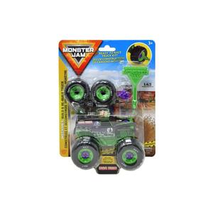 Monster Jam Grave Digger Build & Rebuild Mechanix Truck Kit 1:43 Scale Ready to Race Toy Truck with Screwdriver, Includes 4 Wheels Official Monster Jam Buildable Truck for Kids Ages 3+