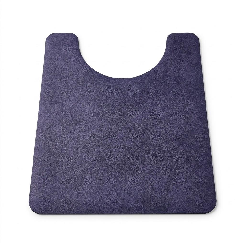 U-Shaped Contour Toilet Floor Mat, Blue 