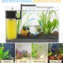 FEDOUR 10W 15W 20W Aquarium Submersible Filter, Quiet Fish Tank Internal Filter with Spray Bar, Powerful Aquarium Filter for 5-80 Gallon Tank(15W for 15-50Gallon)