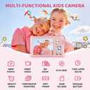 Digital Camera, 48MP FHD 1080P Point and Shoot Camera with 16x Zoom, Anti Shake Autofocus Compact Camera with 32GB Card for Kids, Beginners, Teens, Pink