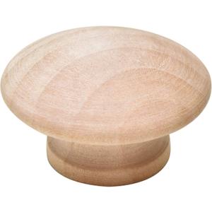 Silverline 6 Pack Round Wood Drawer Knob 1-1/2", Unfinished Cabinet Pulls Handles Hardware for Drawer Wardrobe Dresser