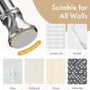 Amazer Spring Tension Shower Curtain Rod, 54-90 Inches Rust-Resistance Tension Curtain Rod Bathroom Rod, Adjustable Shower Curtain Rod No Drill, Chrome