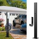 Outdoor EV Charger Pedestal for Tesla & J1772 Charger,Heavy Duty,Corrosion Resistant,Stable,Compact,Easy to Install