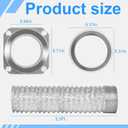 Magnetic Dryer Vent Connector Kit DV180 Aluminum Alloy Shell Magnetic Dryer Vent Easy to Clean, Includes 3.3ft Long Dryer Vent Hose & 2 Clamps