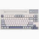 EPOMAKER Tide75 Upgraded QMK/VIA 75% Wireless Aluminum Mechanical Keyboard, Hot-Swap Creamy Gaming Keyboard with FR4 Plate, Bluetooth/2.4Ghz/USB-C, RGB Backlit, NKRO (White/Blue)