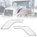 Replacement Side Hood Air Intake Grill Grille for 1997-2017 Volvo VNL Semi Trucks,Chrome, Including Driver Left Side LHD Passenger Right Side RHD