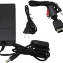 USonline911 AC Adapter Power Supply 8.5v SCPH-70100 +AV Cable for Slim Ps2 Playstation 2 PS2