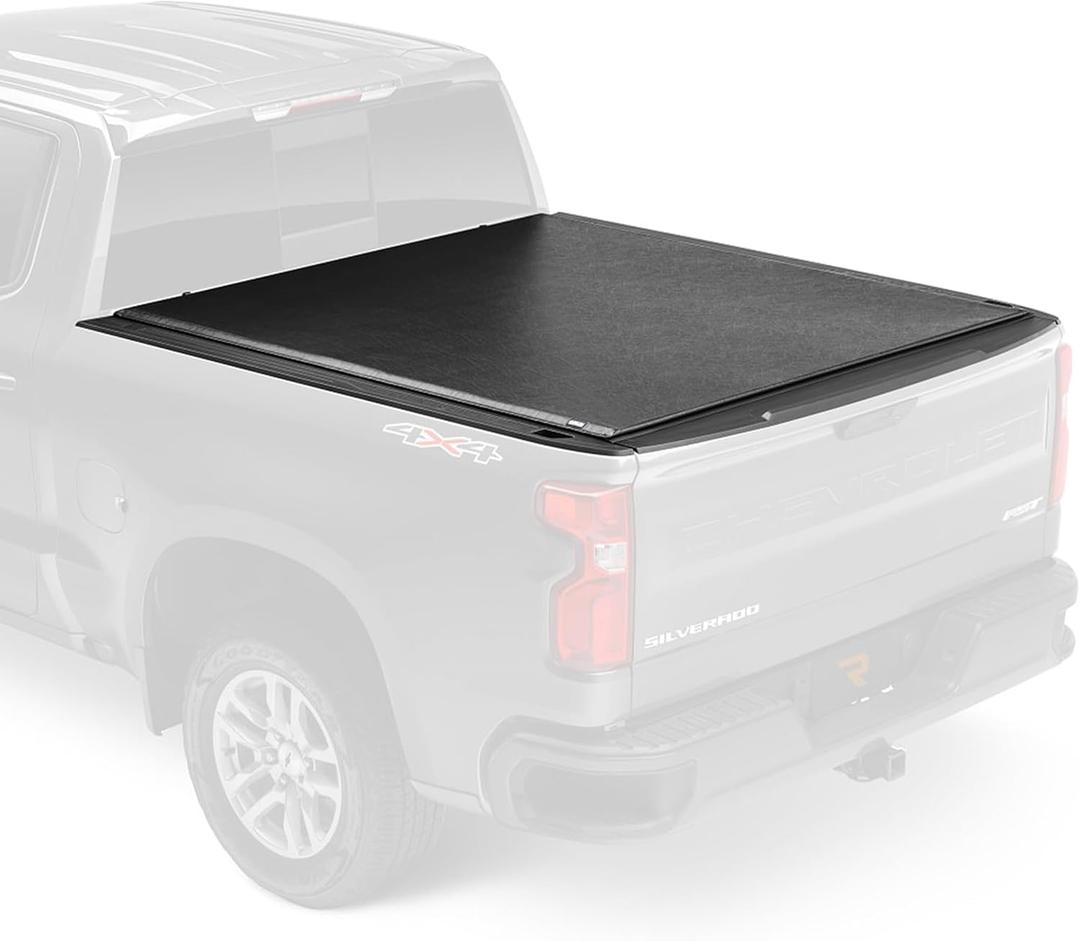 Gator Soft Roll Up Truck Bed Tonneau Cover - Easy-to-Install - No-Drill Installation - Durable Vinyl Roll Up Tonneau Cover - Low-Profile Design - 2019-2026 Chevy/GMC Silverado/Sierra 6'7" Bed
