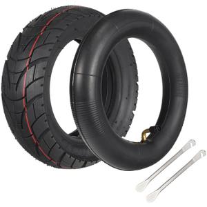 80/65-6 City Road Scooter Tire with Inner Tube, Replacement Tire for 10 Inch Electric Scooters Tires, Fits 6" Rim, Compatible 10x3" Motorcycle & Mini Bike Tires