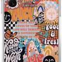 Aesthetic Collage Case for Samsung Galaxy A54,Positive Quotes Pattern,Trendy Soft TPU Bumper Case Compatible with Galaxy A54