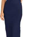 ANRABESS Women Summer One Shoulder Sleeveless Maxi Dress Cutout Sexy Bodycon Semi Formal Dinner Date Vacation Dresses Navy Blue Small
