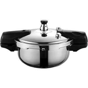 304 Stainless Steel Pressure Cooker, 7 Inch Quick Cooking Pot with Safety Valve, Mirror Polish Interior, Bakelite Handles
