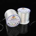 Elastic Bracelet String, 2 Rolls of Crystal Clear Elastic Cord for Bracelets, Necklaces, Beading, and Jewelry Making 1mm