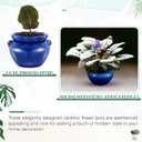 4 Sets African Violet Pots 4 Inch Self Watering Pot for Indoor Ceramic Self Watering Planter for Flower Lovers Ideal Plant Pot Thriving Flower Maintenance, Blue