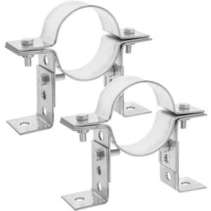 2 Pack 3 Inch Pipe Chimney Adjustable Wall Strap Pipe Bracket Clamp Pipe Strap