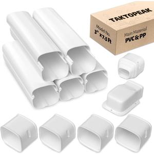 3" 7.5 Ft Mini Split Line Set Cover, Line Set Cover for Mini Split Air Conditioner and Central AC