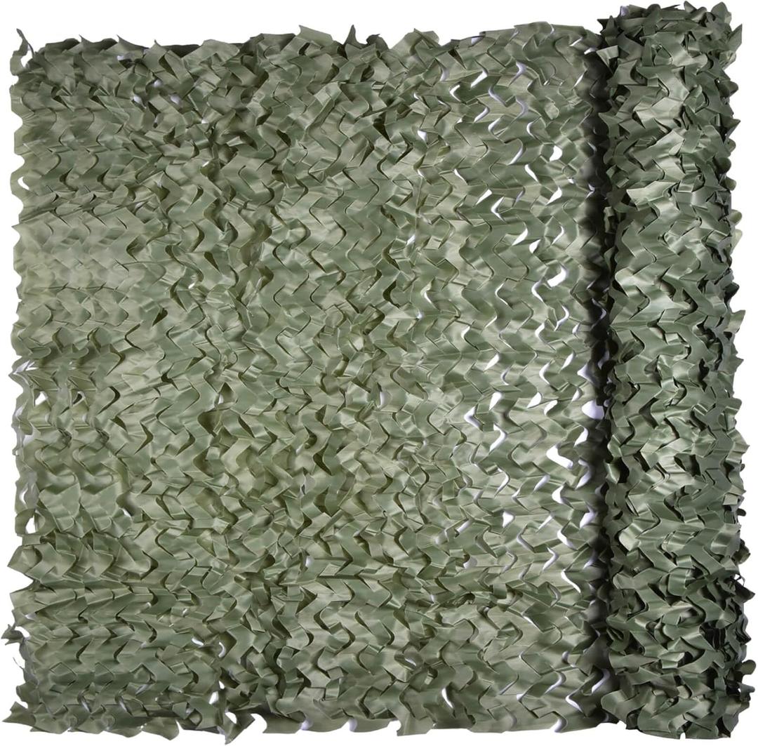 iunio Camo Netting, Camouflage Net, Bulk Roll, Mesh, Cover, Blind for Hunting, Decoration, Sun Shade, Party, Camping, Outdoor (4.9ft*16.4ft (1.5m*5m), Dark Green)