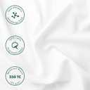 linensland® Pillowcases Set of 4 – White 100% Cotton Percale – Soft & Breathable Pillow Covers – Cotton with Envelope Closure – 20" x 30" Standard/Queen