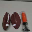 ABAJI Toy Football 2PCS 6 inch Small Mini Ball for Kid Toddler Soft Rubber Come with Random Color Pump Needle Boys Girls Gift Party Decor (Red Brown)