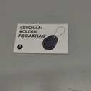 Waterproof AirTag Keychain Holder - 4 Pack Airtag Lock Case with Wire Cable Compatible with Apple AirTags, Ultra Durable Anti-Lost Protective Case with Keyring for Luggage, Backpack (Black)