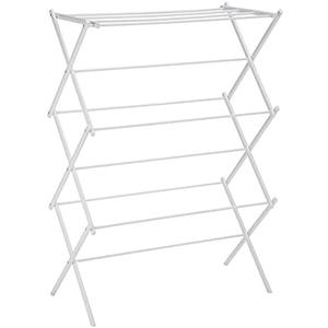 Foldable Portable Laundry Rack for Air Drying Clothing, Indoor Outdoor Use - 14.5" D x 29.5" W x 41.8" H, White