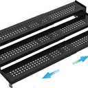 Expandable Spice Rack organizer with 3-Tier step shelf,Modern Design heavy duty,Non Skid and Visibility,Great for Kitchen Cabinet, Pantry and more(1PACK/BLACK)