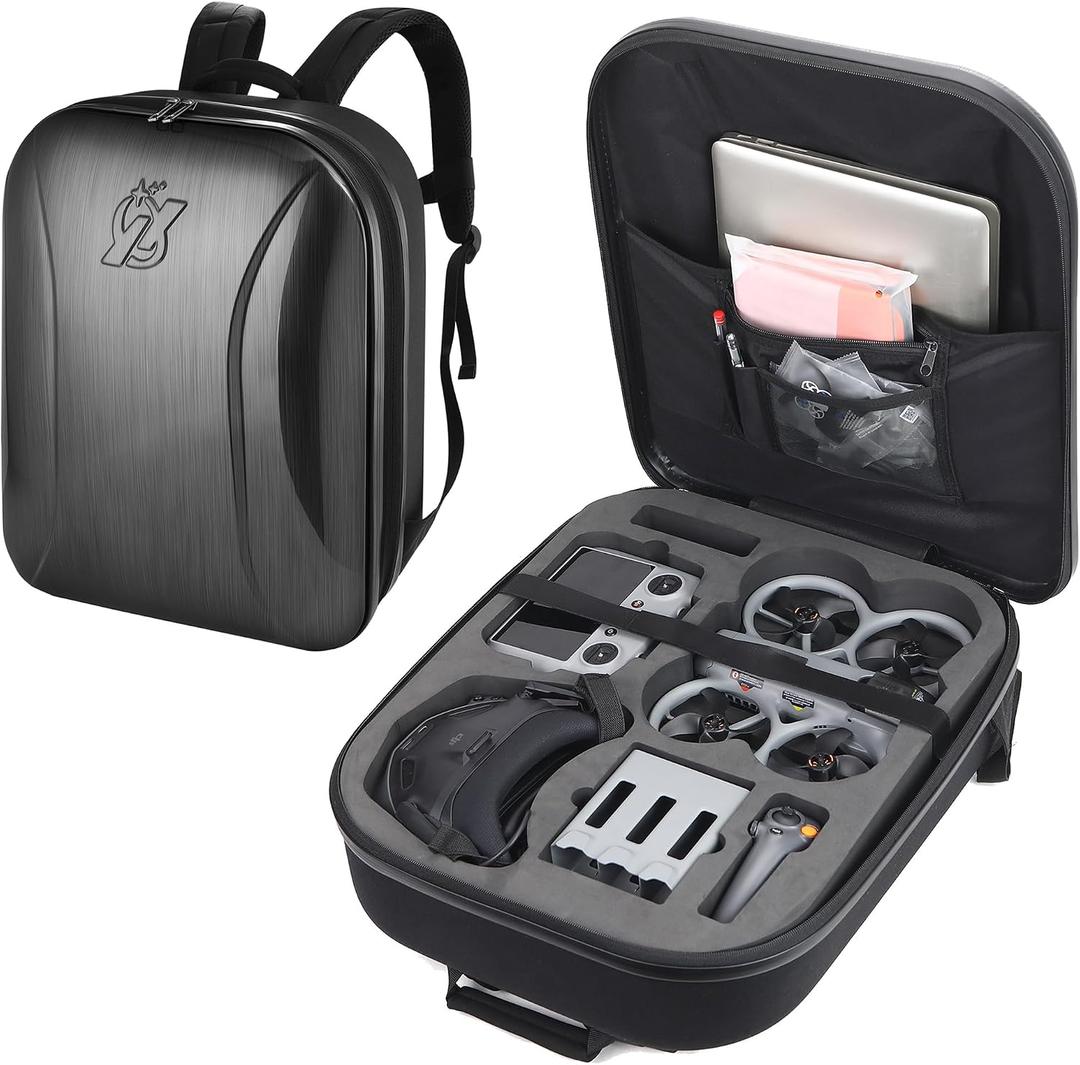 Avata 360 Case Backpack, Waterproof Travel Case Hard Shell Shoulder Bag for DJI Avata 360 Fly More Combo, Fits for DJI RC 2, RC Motion 3, Goggles 3, Batteries, Charging Hub &Other Accessories