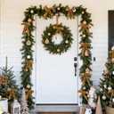 Ouddy Decor 24 Pcs Velvet Bows for Christmas Tree, Vintage Khaki Ribbon Bows Christmas Ornaments for Xmas Tree Wreath Garland DIY Craft Gift Wrapping Bags Home Decor (Khaki, 7" x 6", Width of 1")