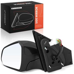 A-Premium Driver Side Power Door Mirror - Compatible with Hyundai Sonata 2015 2016 2017 - Heated Manual Folding Black Outside Rear View Mirror w/Turn Signal - Replace# 87610C2010