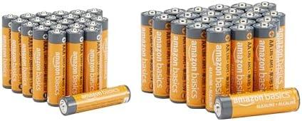 Amazon Basics 48-Count AA & AAA High-Performance Alkaline Batteries Value Pack, 24 AA and 24 AAA, Ready to Use