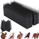 Bird Spikes, 20 Packs Bird Deterrent, Raccoon for Outdoor Repelling Reptiles, Squirrel Spikes for Fences and Roofs to Keep Birds Away18.7Feet (Black)